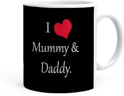 Jayaanu I Love Mummy And Daddy Theme(ks-Dad-day-372P) Ceramic Coffee Mug