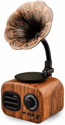 ACUTAS Vintage Retro Gramophone Bluetooth Record Player Turnable Radio Stereo Sound Box Mini Wireless Speaker 3 W Bluetooth Speaker