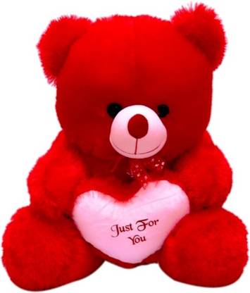 TEDDIES JUST FOR YOU RED TEDDY BEAR VERY SOFT  - 60.03 cm