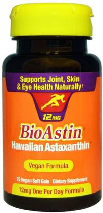 BioAstin Nutrex Hawaii 12 mg 75 Vegan Soft Gels
