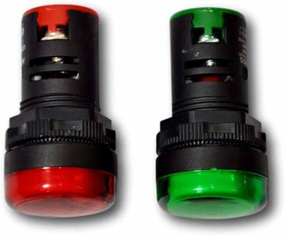 ROBIN TEPER Panel Indicator 1001 LED Panel Indicator Light 1 Set 31 Mm {Red and Green Colour } Digital Voltage Tester