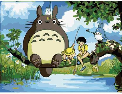 Colour Talk Diy oil painting, paint by number kit- My Neighbor Totoro