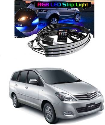 PRTEK  Car Tube Underglow Underbody Glow System Neon Light IR Remote Control Multi-Color Set of 4 Piece A242 Car Fancy Lights