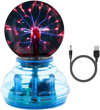 AutoRight USB Plasma Ball Lamp Dream Crystal Neon Sphere Negative Ion Generator Car Interior Light Music Voice Sound Control Lightning for Home, Car, Office Car Fancy Lights