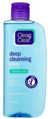 Clean & Clear Deep Cleansing Lotion Sensitive Skin 200ml Face Wash