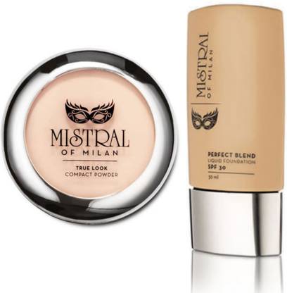 mistral of milan Compact Powder & Liquid Foundation Combo