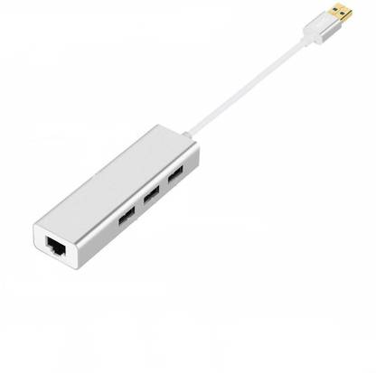 microware LAN Cable 0.3 m USB 3.0 Hub 3-Port to RJ45 Adapter Network Hub