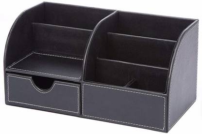 KINGOM 7 Compartments Pu Leather letter holder