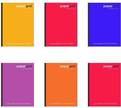 papergrid A4 (29.7 cm x 21 cm), Unruled, A4 Notebook Unruled 136 Pages