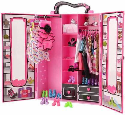 Barwa Fashion Closet Wardrobe 42 Pcs Doll Clothes Sets