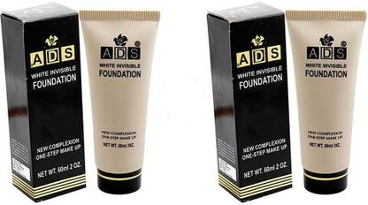 ads White Invisible Foundation ( Combo Pack of 2) Foundation