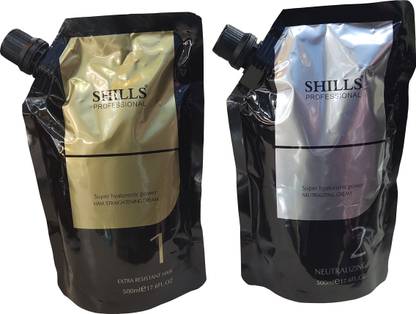 Shills Professional Hair Straightening Cream + Neutraliser For Resistant Hair