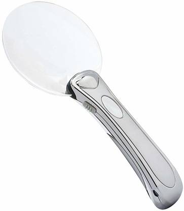Carson Chrome Plated LED Lighted RimFree 2X Page Magnifier