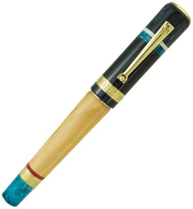 DELTA DELTA MAGNIFICA AMALFI OLIVE WOOD FOUNTAIN PEN – 14KT MEDIUM NIB Fountain Pen