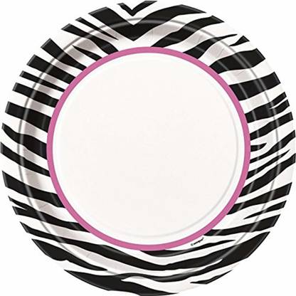UNIQUE Zebra Print Dinner Plates Dinner Plate