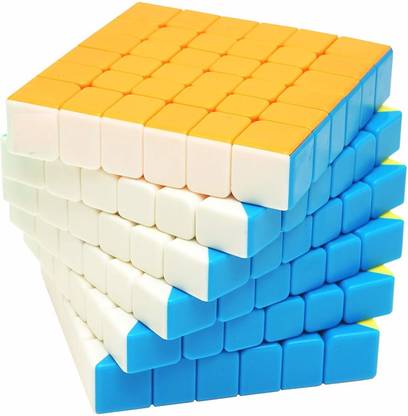 Authfort 6x6 Cube Set Stickerless, Super Reliable - More Smoothly Than Original 7x7 Cube and 6x6 Cube