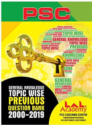 Psc Gk Topic Wise Previous Question Bank (2000-2019)