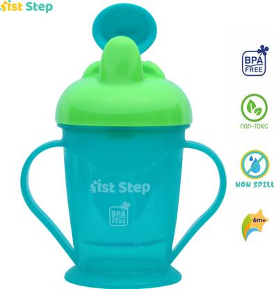 1st Step 180ml BPA Free Polypropylene Hard Spout Baby Sipper/Sippy Cup With Twin Handles For Easy Grip
