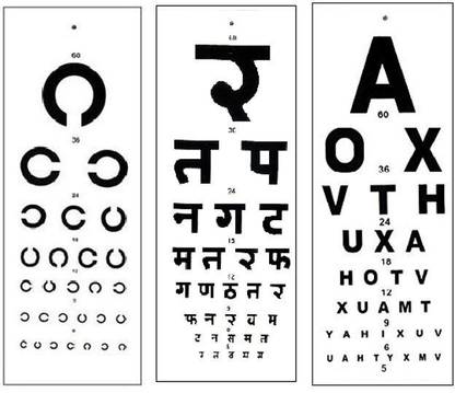 ASF UNIVERSAL Hindi English and C Chart Vision Test Chart