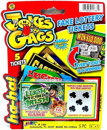 JaRu Fake Lottery Ticket Scratch Tickets 