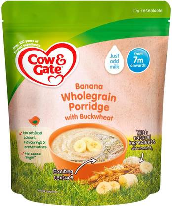 Cow & Gate Banana Wholegrain Porridge With Buckwheat 200g Cereal