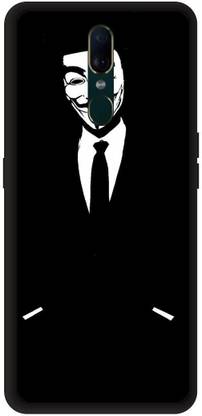 Yoprint Back Cover for Oppo F11 Black Danger man, Gentleman, attitude person, dark Background, Black Man Back Cover