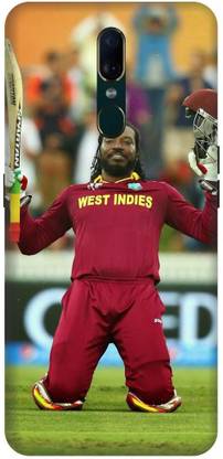 Yoprint Back Cover for Oppo F11 Gali, chrees gail, westindees players, cricket players Back Cover