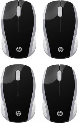HP 200 Wireless Mouse (Pike Silver) (Pack of 4) Wireless Optical Mouse  with Bluetooth