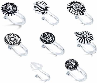 Divastri Silver Plated Silver Nose Ring