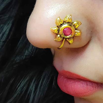 Jewel Farm Crystal Gold-plated Plated Copper Nose Ring