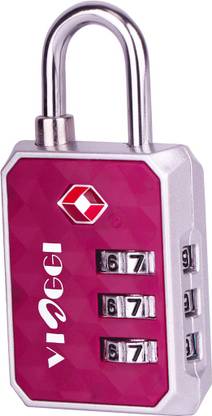 VIAGGI 3 Dial Travel Sentry Approved Security Luggage Resettable Combination Number Padlock Safety Lock