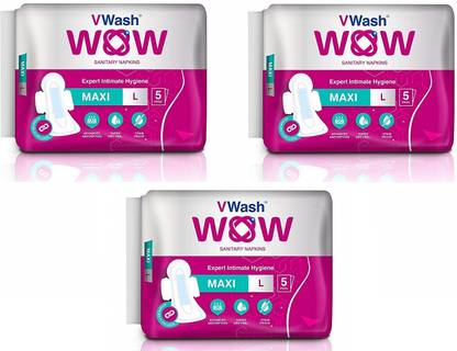 व वाश Wow Maxi Sanitary Pad (Pack of 3) सैनिटरी पैड