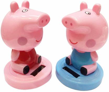 smart anime buy 2pcs Peppa Pig Solar powered bobblehead action figure bobbling toy