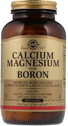 Solgar Calcium Magnesium Plus Boron, 250 Tablets