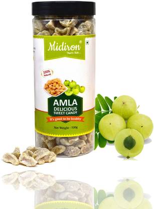 Midiron Natural Dehydrated Amla Candy, Healthy & Tasty Pack (500 gm) Amla Candy