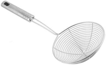 Shoppernation Stainless Steel Deep Frying Jhara Spatula Hot Plate Strainer