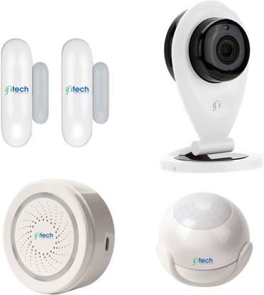 IFITech Smart Home Automation Starter Kit- Wireless Automate Home with WiFi Indoor IP Cameras, PIR Sensors, Door Sensor, Smart Siren| Alexa/Google Home Controlled | IFISmartLife App Security Camera