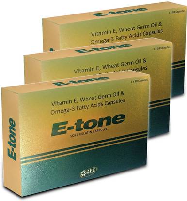 ETONE Vitamin E, Wheat Germ Oil & Omega-3 Softgels
