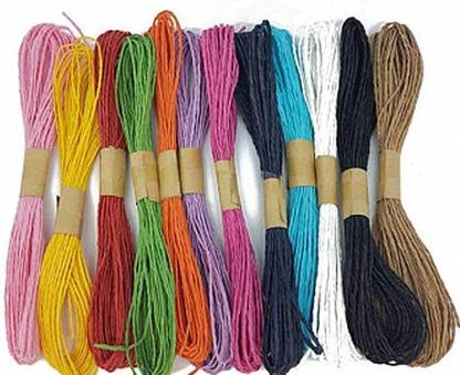 APB TRADERS Just Flowers Twisted Paper Rope Threads for DIY Art and Craft Projects and Decoration