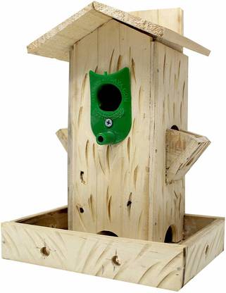 AMIJIVDAYA Wooden Wall mount Bird feeder Pack of 1 Window Bird Feeder Bird Feeder