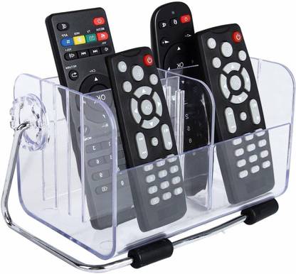 BLAPOXE 6 Compartments Acrylic Remote Control Holder