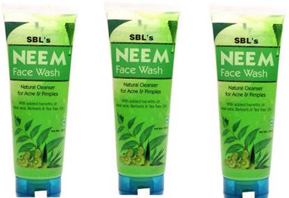 SBL NEEM FACEWASH-NATURAL CLEANSER FOR ACNE & PIMPLES(PACK OF 3) Face Wash