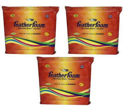 Feather foam Foam Solid Cushion Pack of 3