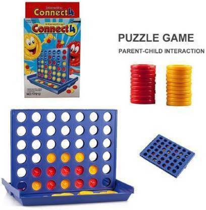 Mt hub 4 in A Row 4 in A Line Compact Vertical Strategy Board Game Strategy & War Board Game