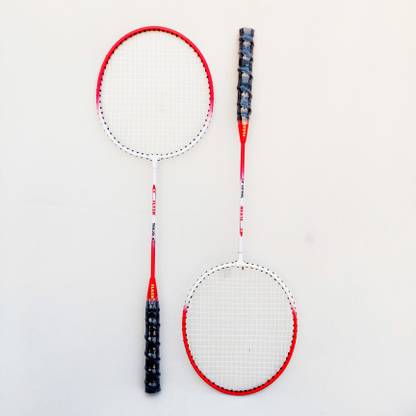 FlashSports FLASH TWIN 200 Red, White Strung Badminton Racquet