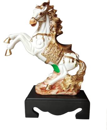 Top Bazar Vastu/Feng Shui White Horse Statue with Stand for Victory Horses for Feng Shui and Vastu, Fame Success Positive Energy & Vibration 28 inch Height Decorative Showpiece  -  27.94 cm