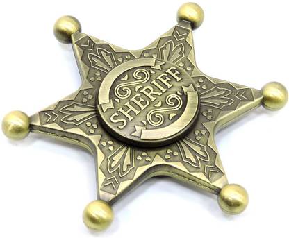 CrazyBuy Ultra Fast Retro Sheriff Badge Fidget Hand Spinner Toy
