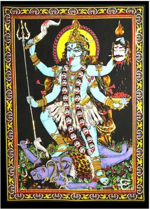 AMURA artisans Goddess Maa Durga Kali Art Tapestry