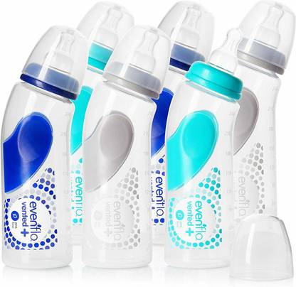 Evenflo Advanced Angled Vented Bottles - 266 ml