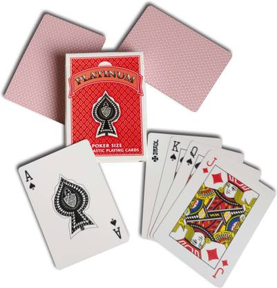 The Ace Card company Deck of Platinum Plastic Playing Cards Washable Poker size
